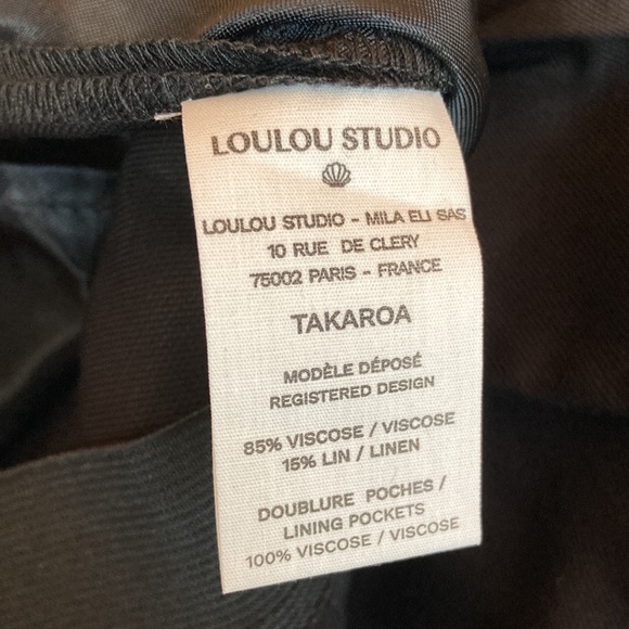 LOULOU STUDIO, Takaroa elastic linen trouser, black, S - Picture 4 of 6